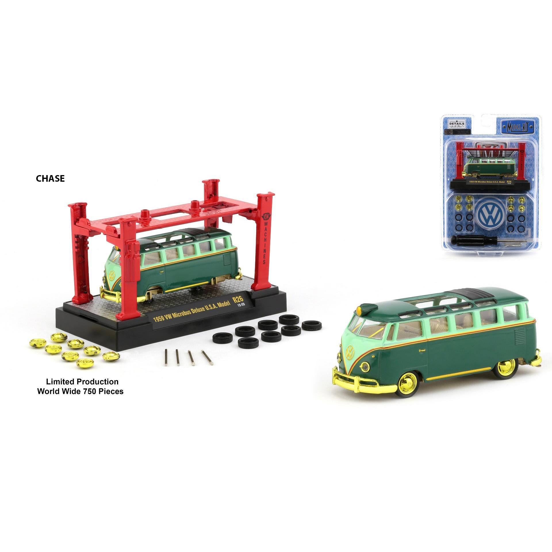 Model Kit 4 Piece Car Set Release 26 1/64 Diecast Model Cars by M2 Machines