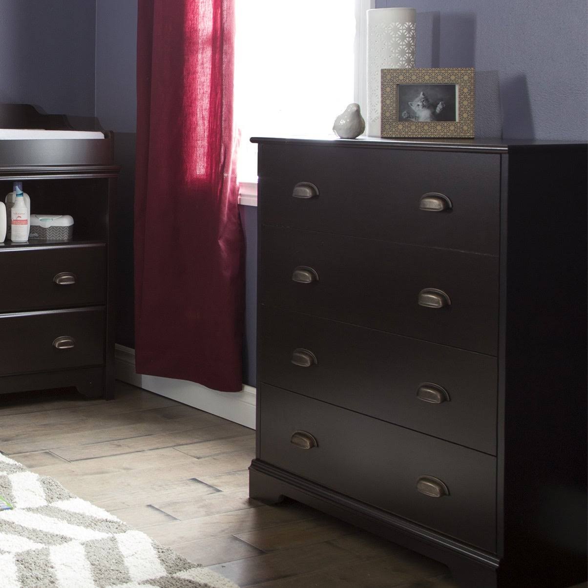 South Shore Fundy Tide 4-Drawer Chest, Royal Cherry, 31x22 x 16x22 x 36x22