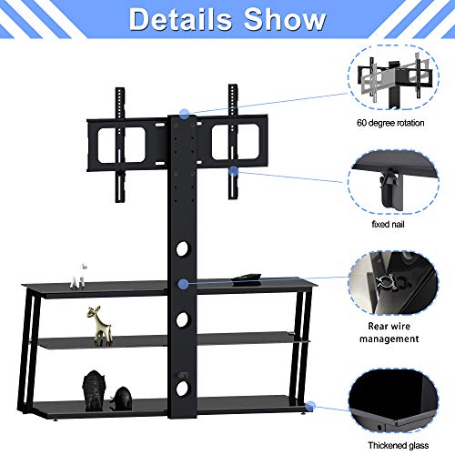 Tv Stands for 65 55 Inch Tv Universal Rolling Tv Stand with Mount IANIYA