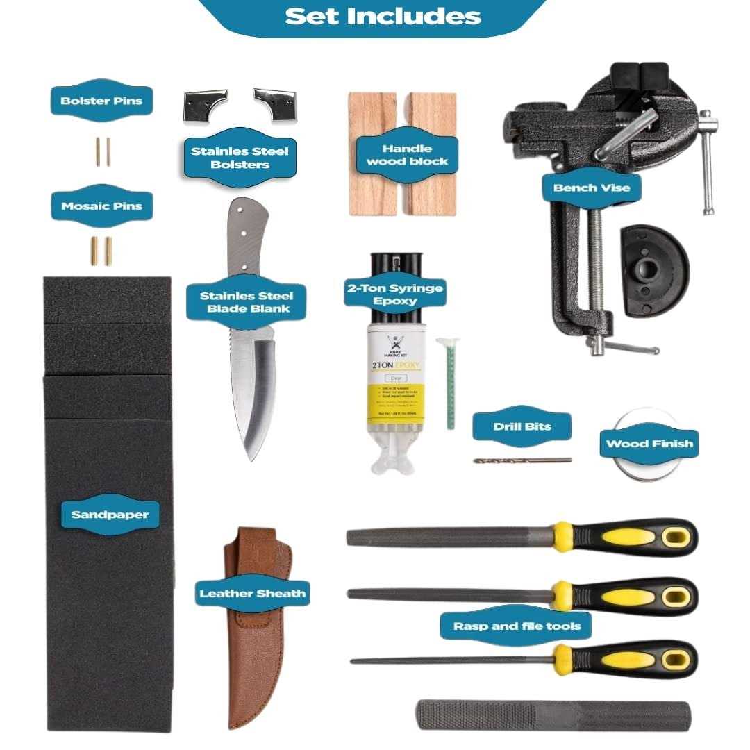Knife Making Kit DIY Gift for Men Gift Set Complete Tools
