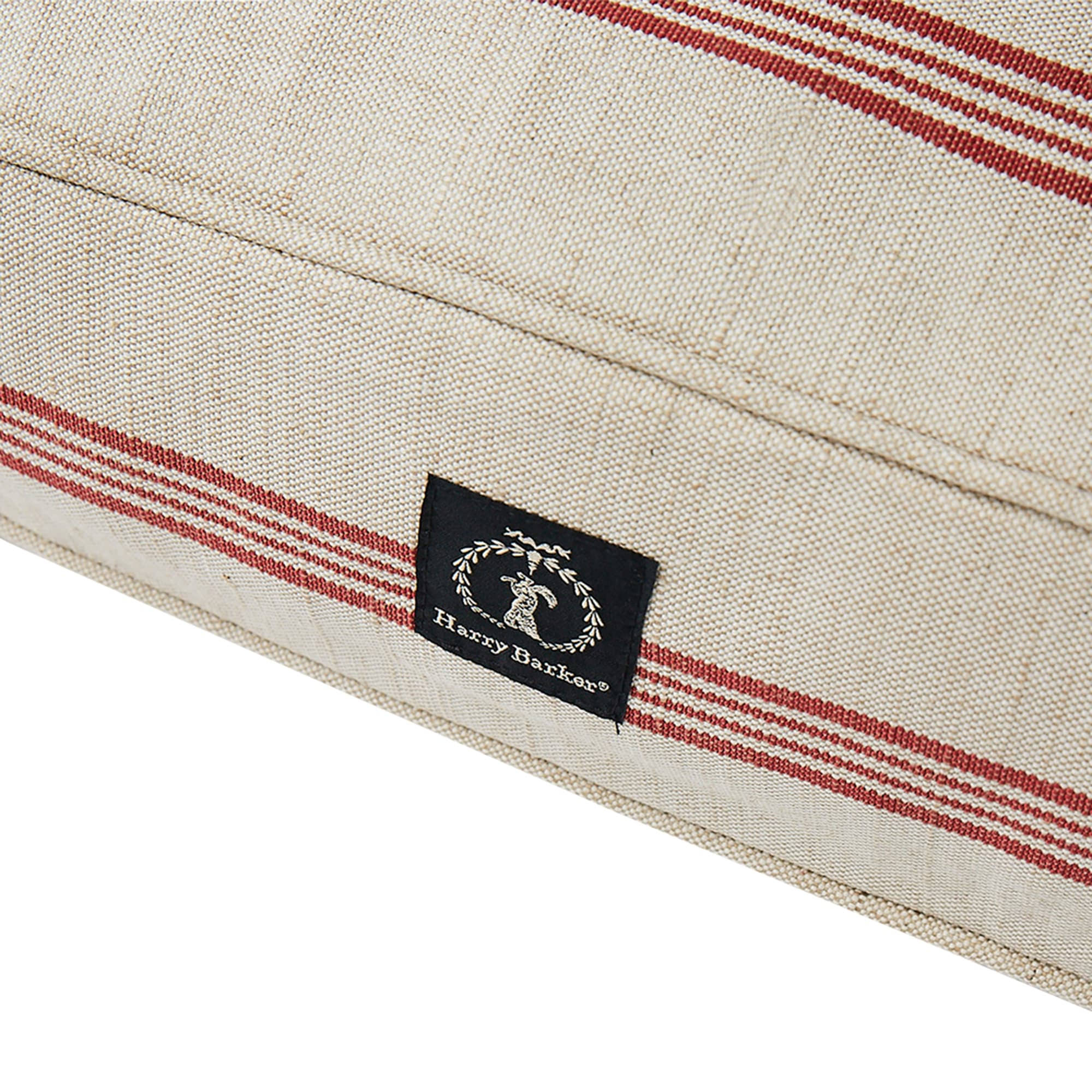 Harry Barker Red Grain Sack Dog Bed, 36x22 L x 29x22 W x 5x22 H, Medium