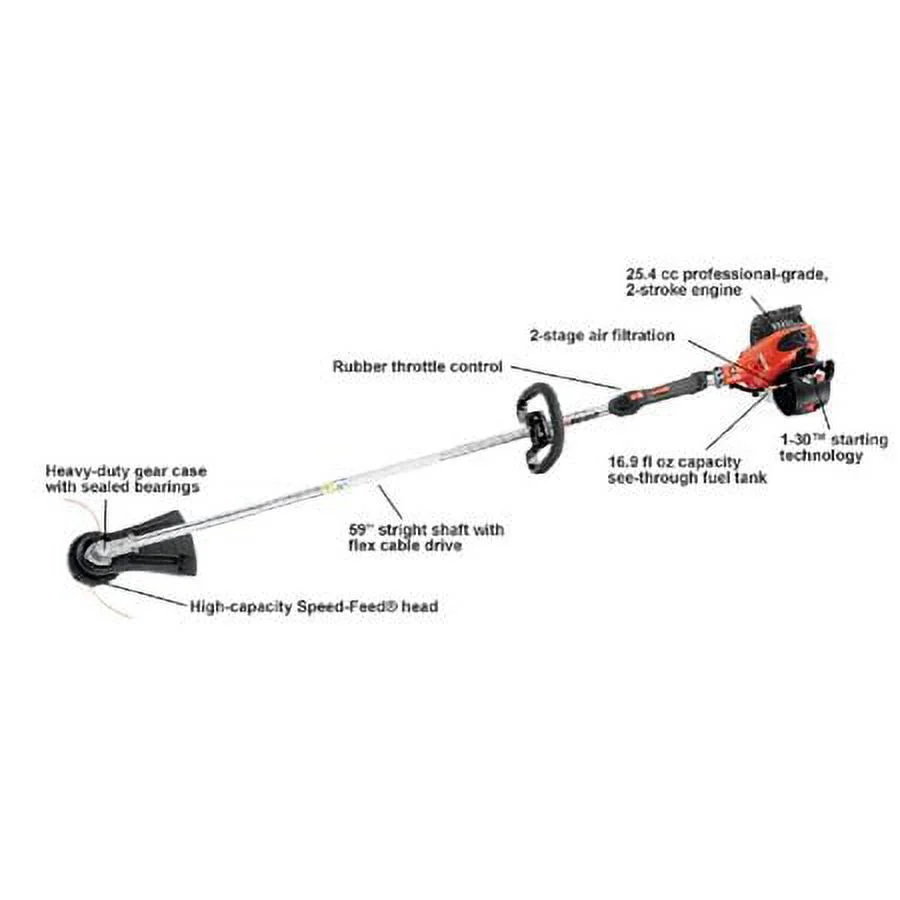 ECHO SRM-266 String Trimmer,Gas Fuel,17" Cutting W