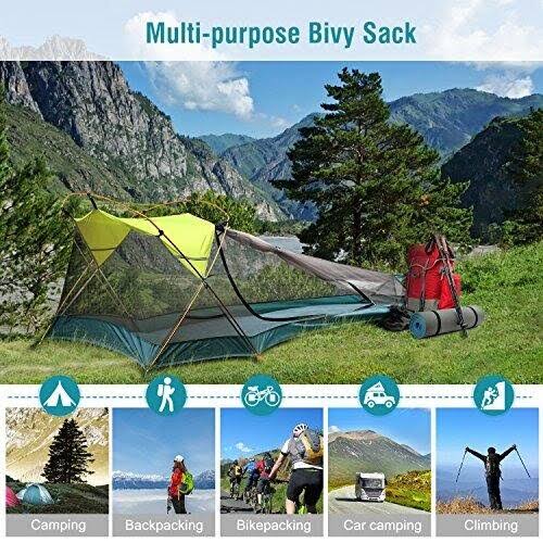 Rhino Valley Camping Tent, Waterproof Portable Lightweight Single Person Outdoor Instant Cabin Tent, Sun Shelter for Camping, Hi