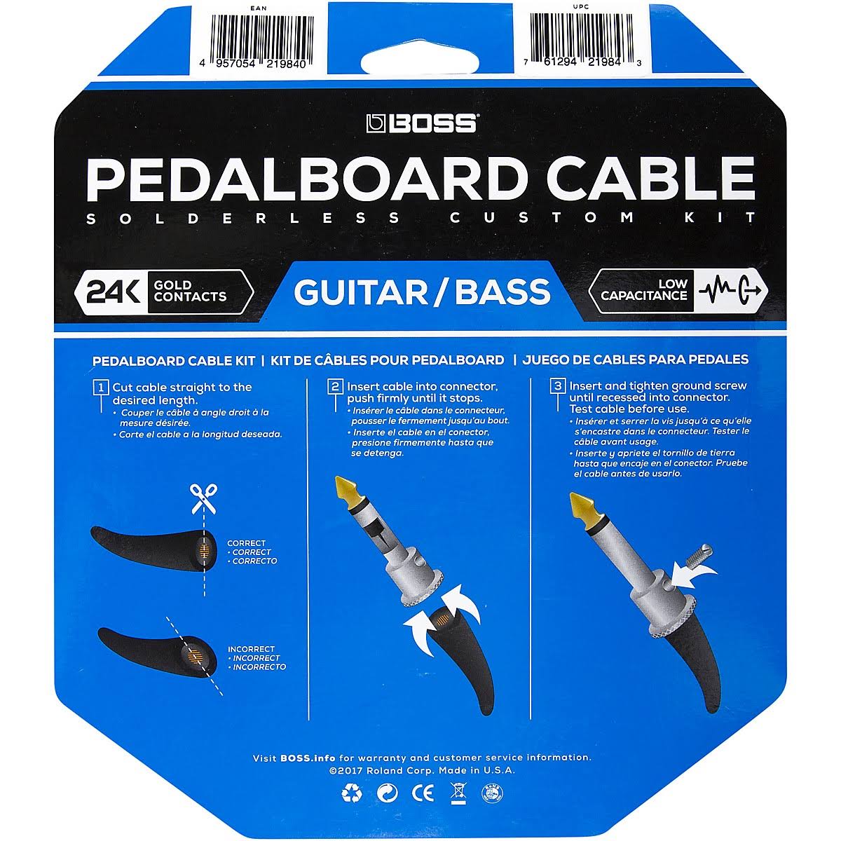 Boss BCK-24 Solderless Pedalboard Cable Kit - 24&