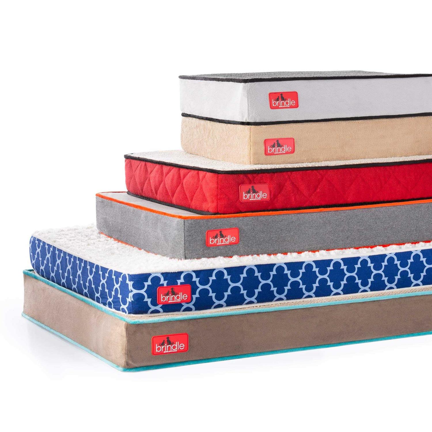 Brindle Waterproof Designer Memory Foam Pet Bed - Pet Supplies online store