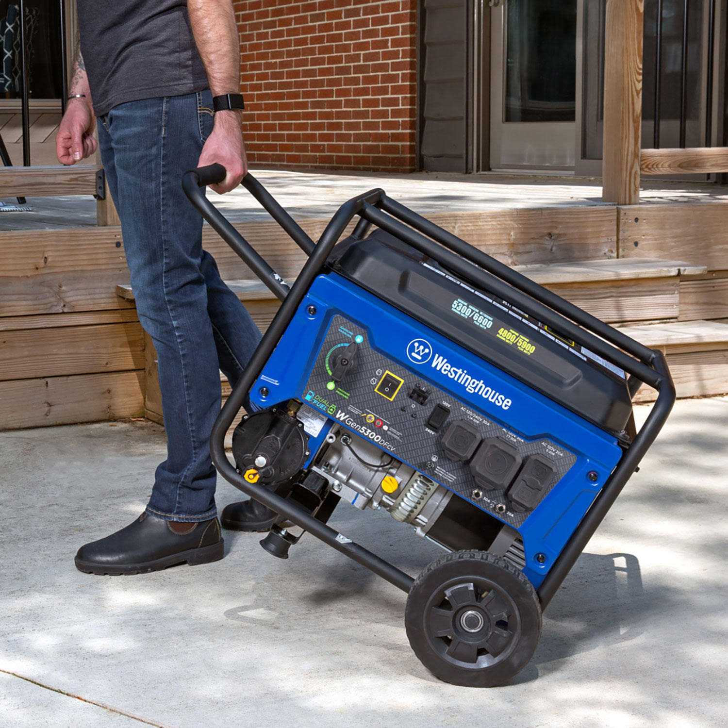Westinghouse 6500 Watt Home Backup Dual Fuel Portable Generator with CO Sensor - Shop Hardware Tools Online Store
