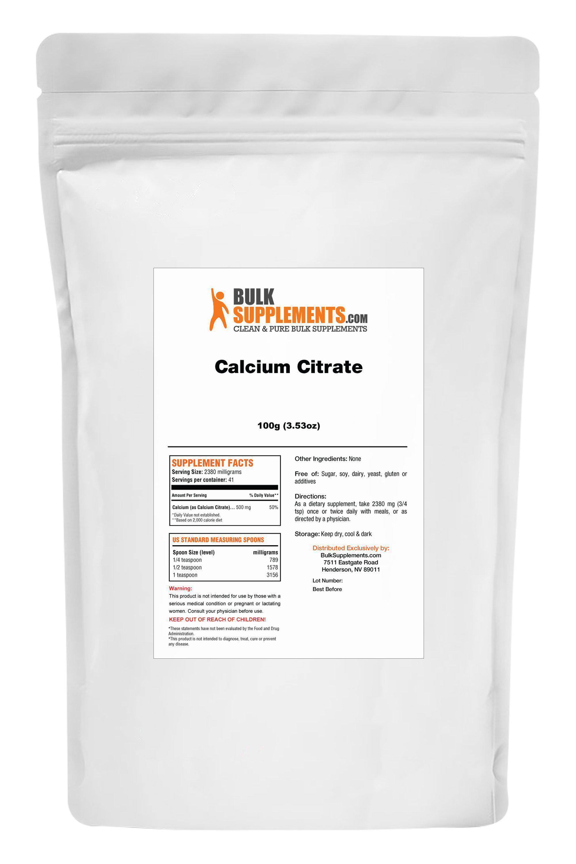 Bulksupplements Pure Calcium Citrate Powder (5 Kilograms)