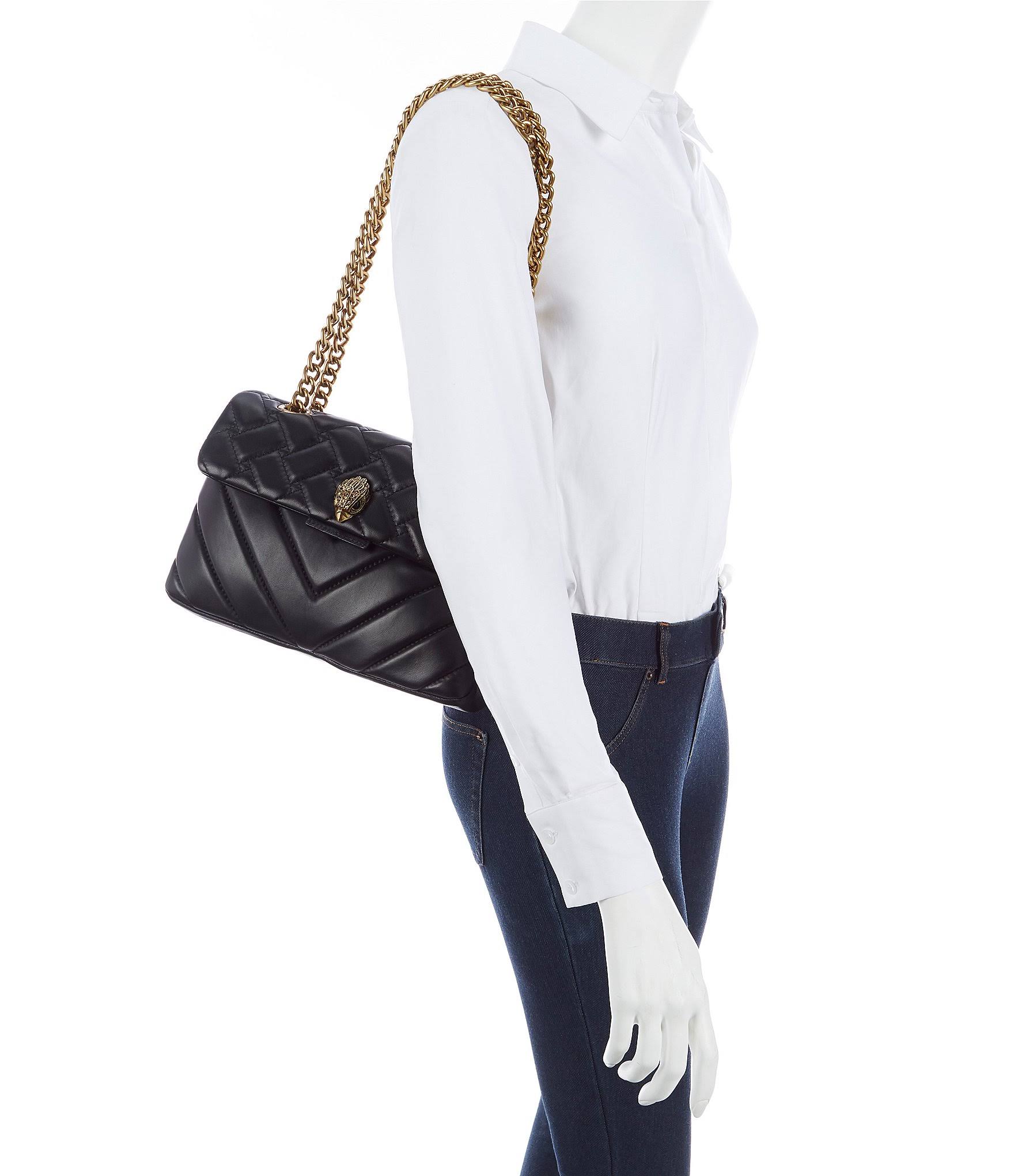 Kurt Geiger London Kensington Quilted Leather Shoulder Bag - Black