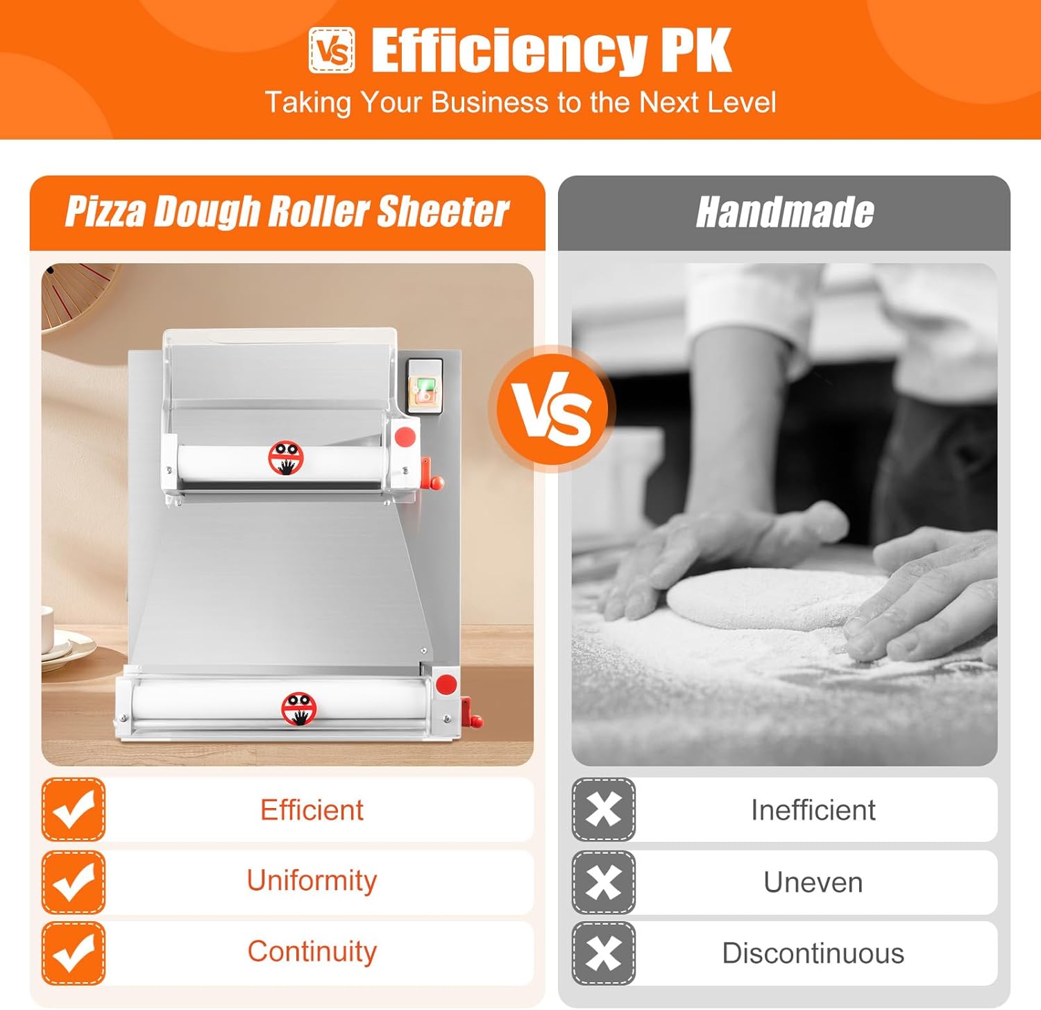 Commercial Dough Roller Sheeter 15.7", Electric Pizza Dough Roller Machine 5s Fast Production, Food Preparation Equipment, 370W Automatic Pizza Making Machine for Noodle Pizza Bread and Pasta