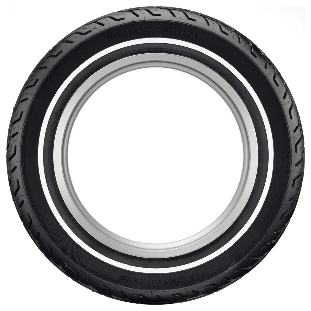 Dunlop Harley-Davidson D402 Rear Motorcycle Tire MT90B-16 (74H) Slim White Wall For Harley-Davidson® Softail Deluxe FLSTN® 1987-1989,1992-1993,1995-1998,2000,2003