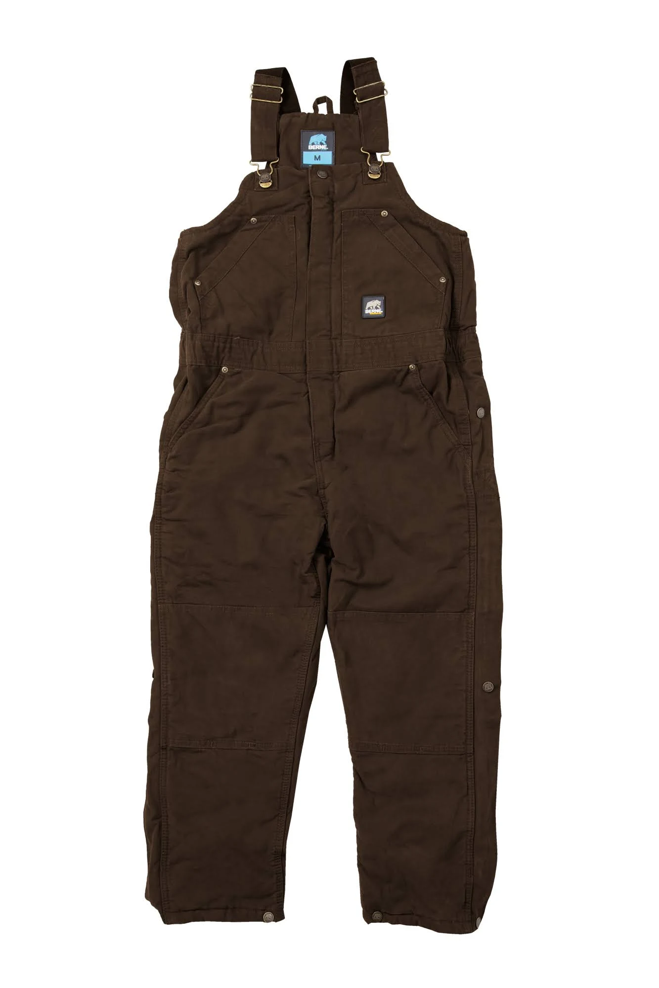 Berne Youth Washed Insulated Bib Overall Size S Regular (Bark)