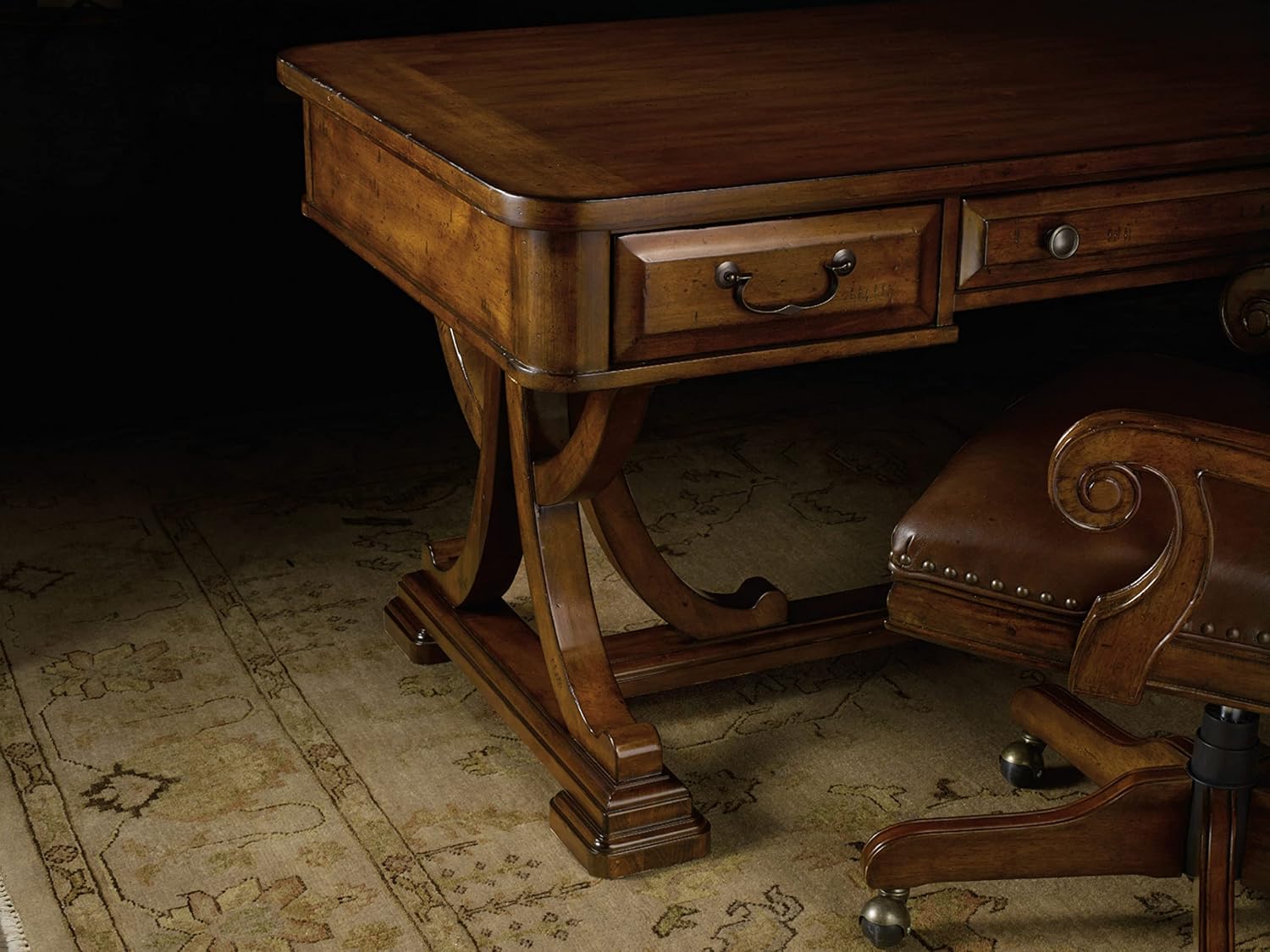 Hooker Furniture Tynecastle Writing Desk in Medium Wood