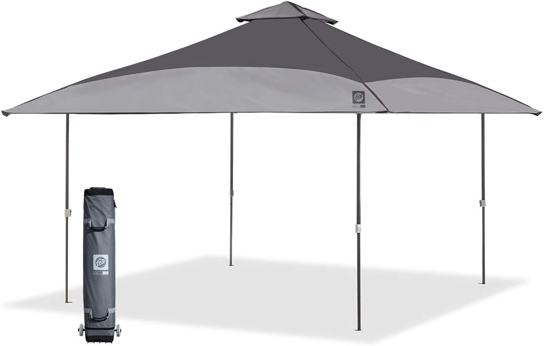 E-Z UP Spectator Instant Shelter Canopy, 13' x 13' with 169 sq ft of Shade, Vented Roof, Gray Dual Tone