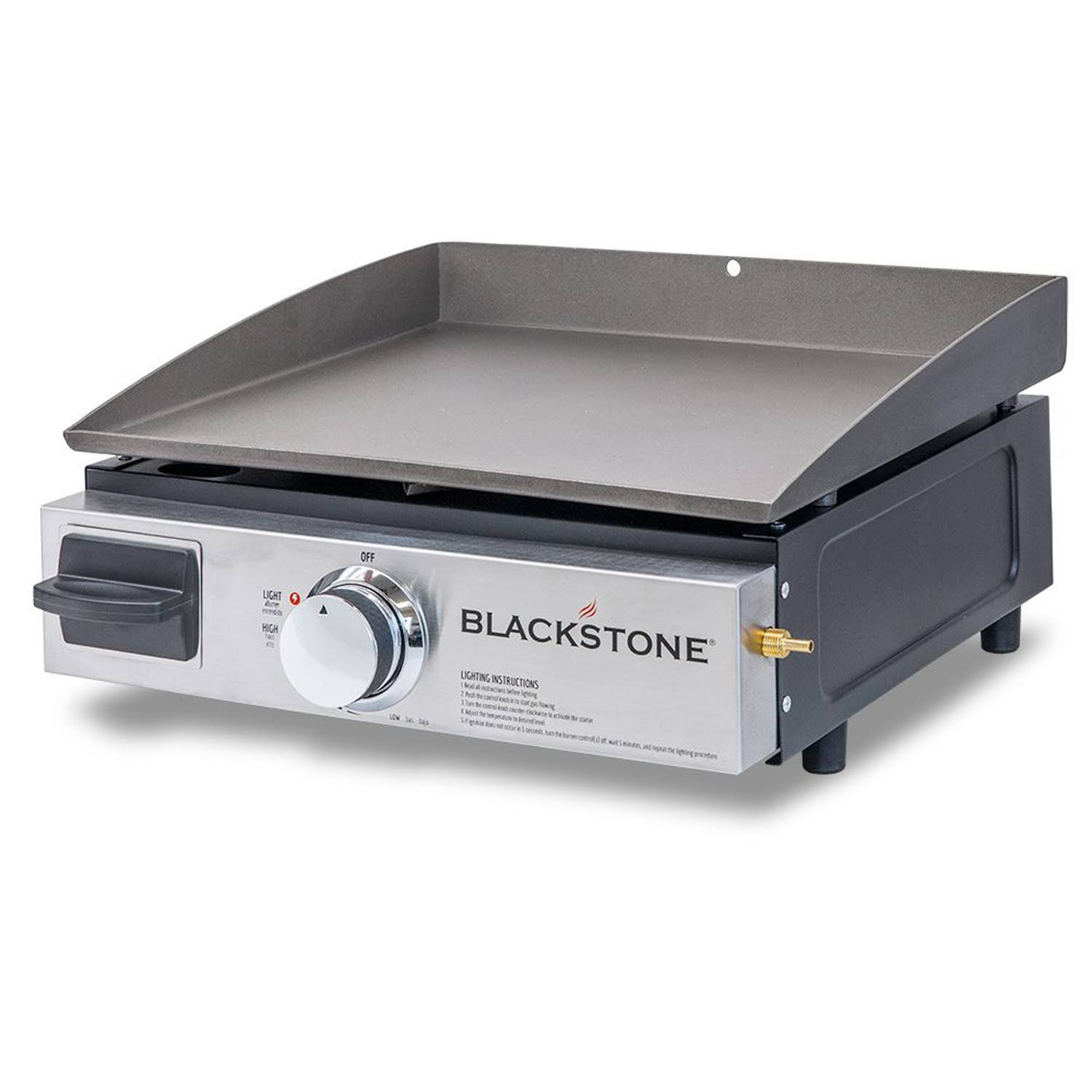 Blackstone 17 in. Table Top 1-Burner Portable GAS Griddle in Stainless Steel and Black