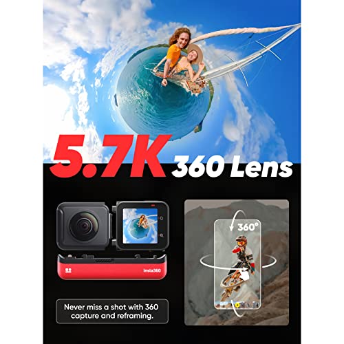 Insta360 ONE RS Twin Edition – Waterproof 4K 60fps Action Camera & 5.7K 360 Camera with Interchangeable Lenses, Stabilization, 48MP Photo, Active HDR, AI Editing