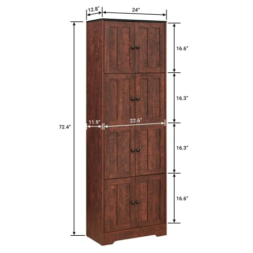 Corner Curio Cabinet, Glass Display Cabinet, Lighted Corner Curio China Cabinet with Adjustable Shelves and Mirrored Back for Living Room, Bedroom, Dining Room (Corner)