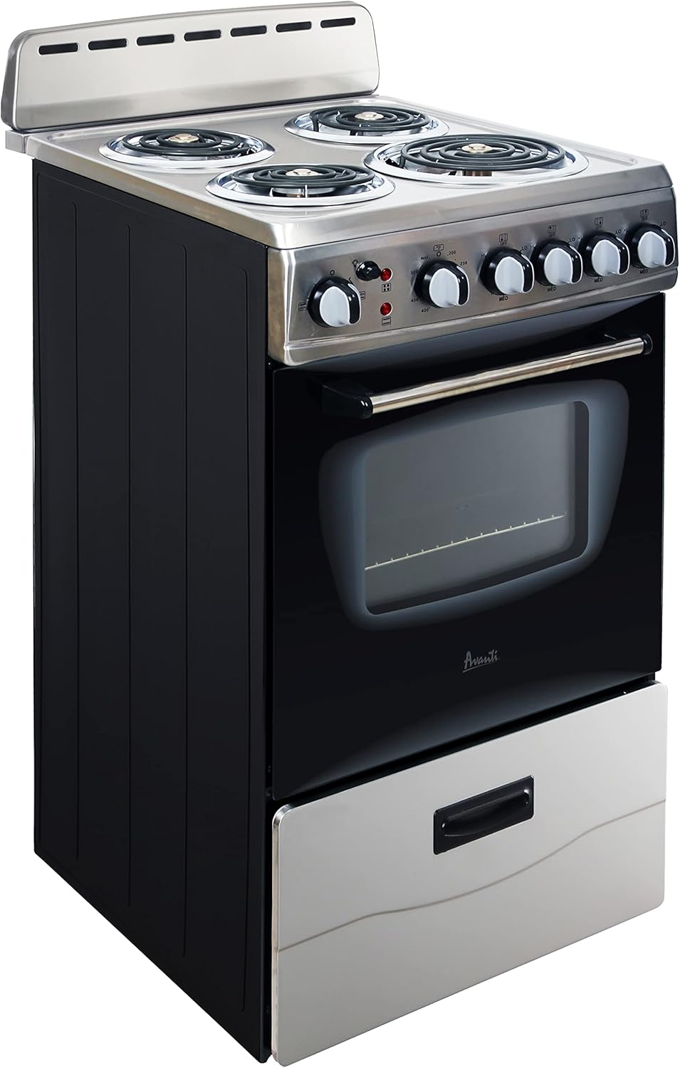 Avanti ERU200P3S ERU200 20" Electric Range Oven with Framed Glass Door, in Stainless Steel