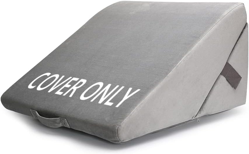 AIHCSH Bed Wedge Pillow , Adjustable Folding Memory Foam Incline Cushion,Leg and Back Support Cushion with Soft Removable Cover,Acid Reflux, Heartburn, Snoring