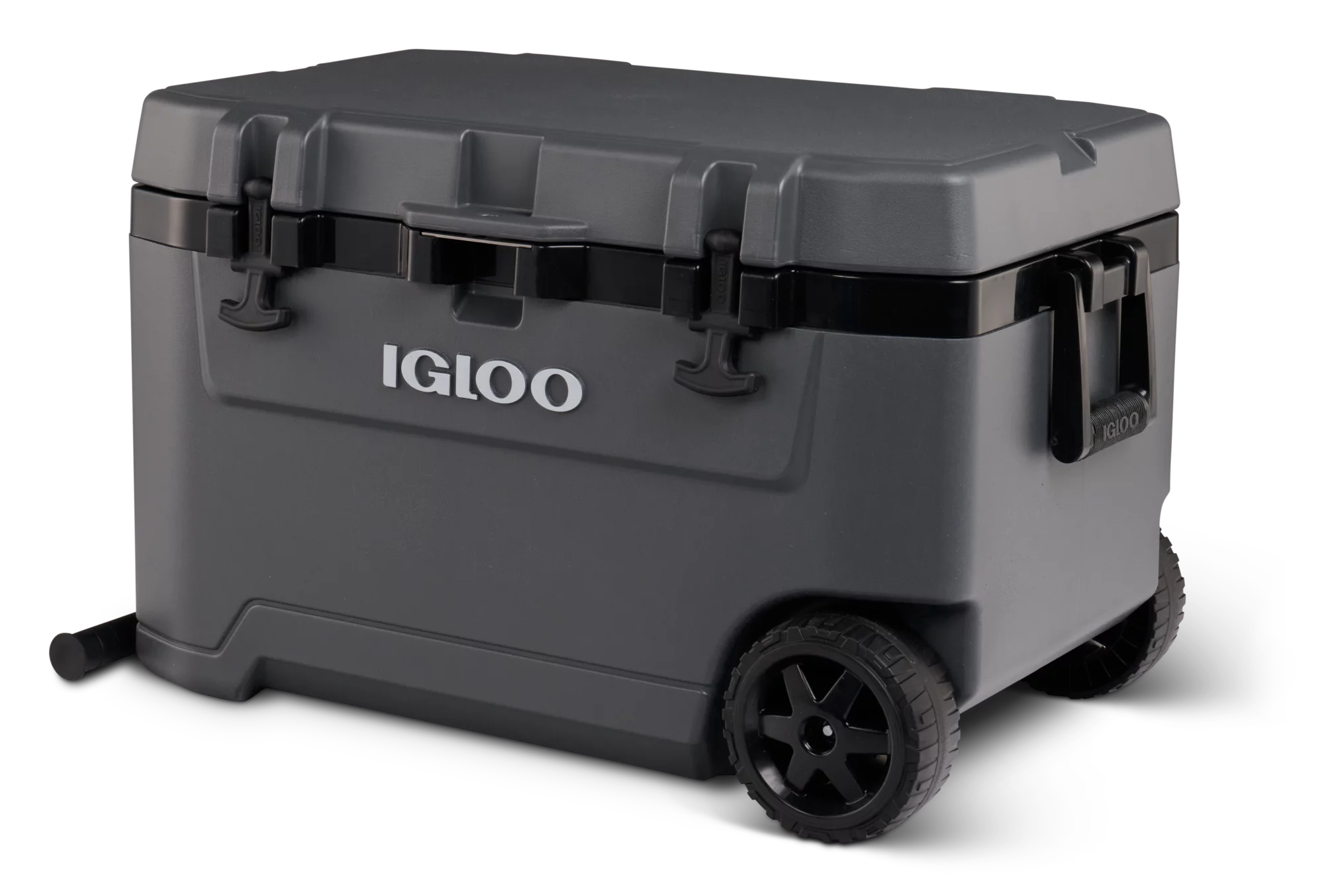 Igloo Overland 72 Quart Ice Chest Cooler with Wheels, Gray (31" x 18" x18)
