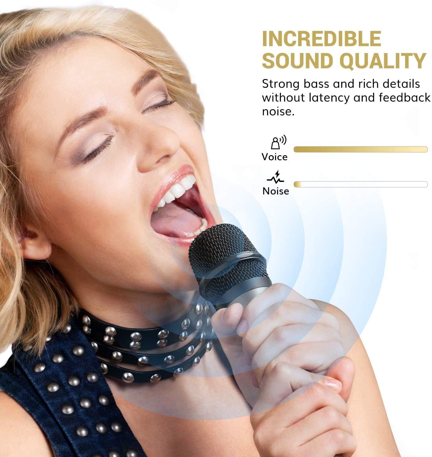 Wireless Microphone, TONOR UHF Dual Cordless Metal Dynamic Mic System with Rechargeable Receiver, for Karaoke Singing, Wedding, DJ, Party, Speech, Church, Class Use, 200ft (TW-630) Pack of 2