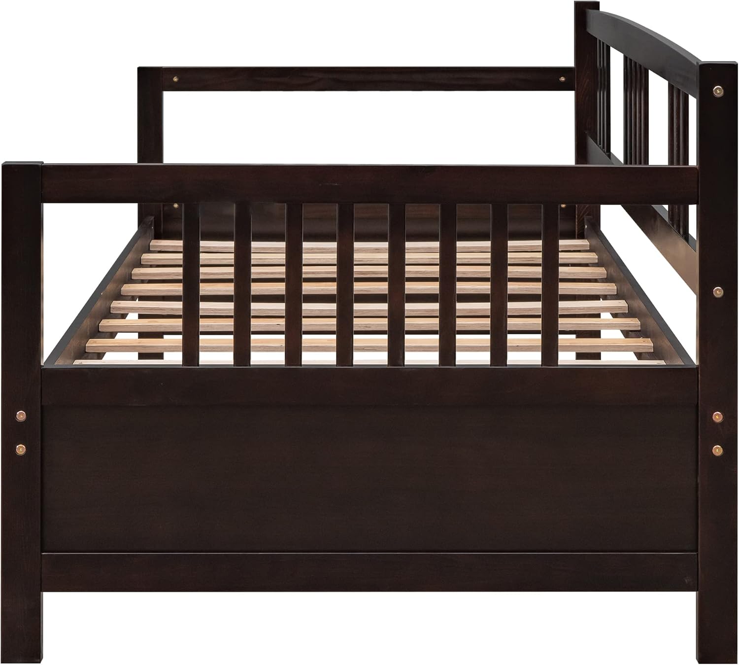 Modern Solid Wood Daybed, Multifunctional, Twin Size, Espresso (Previous SKU: WF191899AAP)