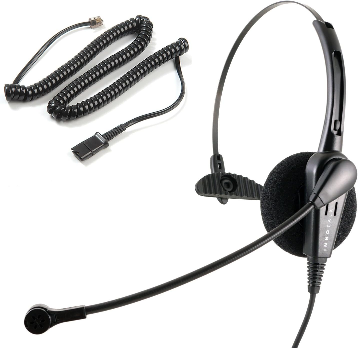 Phone Headset Compatible with Avaya Nortel Phone 1120e 1140e 1150e 1165e 1210 1220 1230 3903 3904 3905 - Classic Style Noise Cancelling Mic Headset