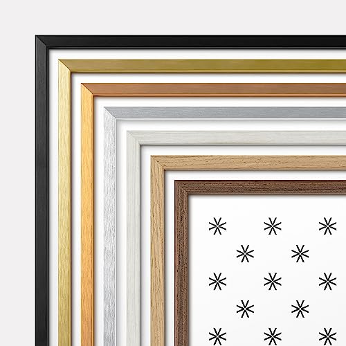 Thin 30x40 Picture Frame - Walnut Frame Color (Real Wood Grain Finish) - Slim & Modern Frame Design - Fits 1 Photo, Art Print, or Poster (30 x 40 Inches)