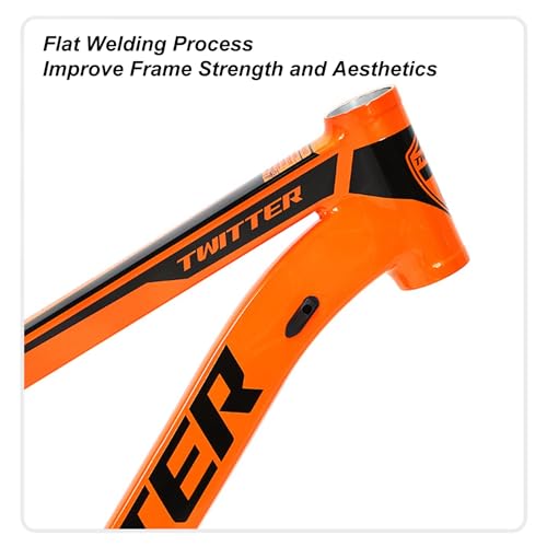 Mountain Bike Frame 27.5er 29er Aluminum Alloy Hardtail Frame 15/17/19” Disc Brake QR 135mm BB 68mm Internal Routing XC Off-Road Adult Bike Frame(Color:Orange,Size:27.5/29"*17")