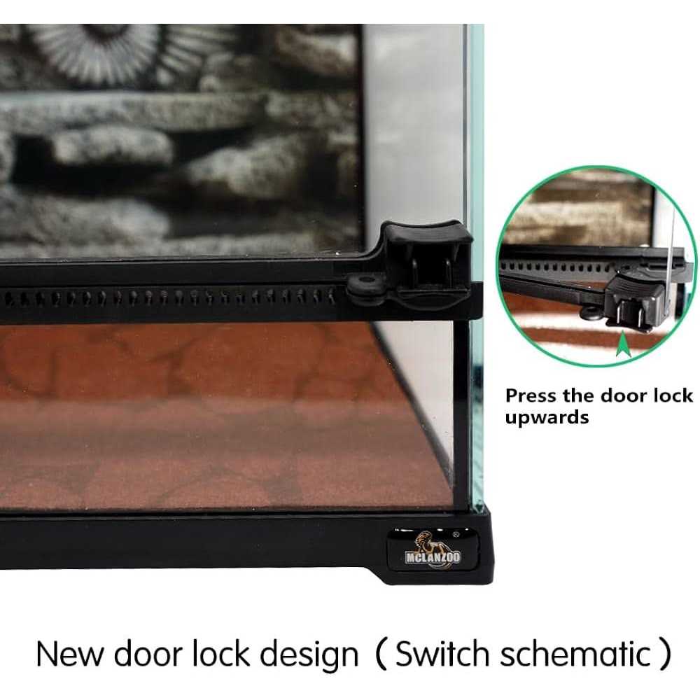 Waazoorep Mini Reptile Glass Terrarium Tank 8x8x12“ Full View with Front Opening Door and Enclosure Habitat Cage for Leopard Gecko Tarantula Young - Pet Supplies online store