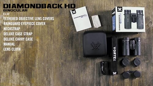 Vortex Optics Diamondback HD 10x42 Binoculars - HD Optical System, Non-slip Grip, Waterproof, Fogproof, Shockproof, Included GlassPak - Unlimited, Unconditional Warranty