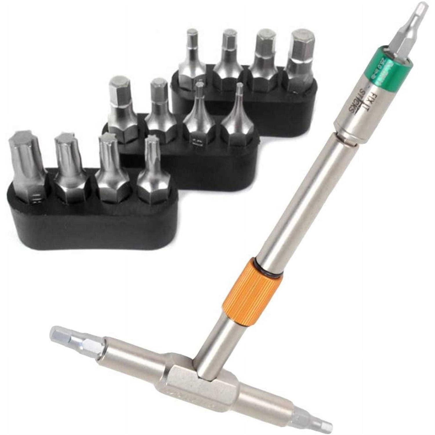 Fix It Sticks Four Miniature Torque Limiter Kit with T-Way Wrench and Deluxe Case