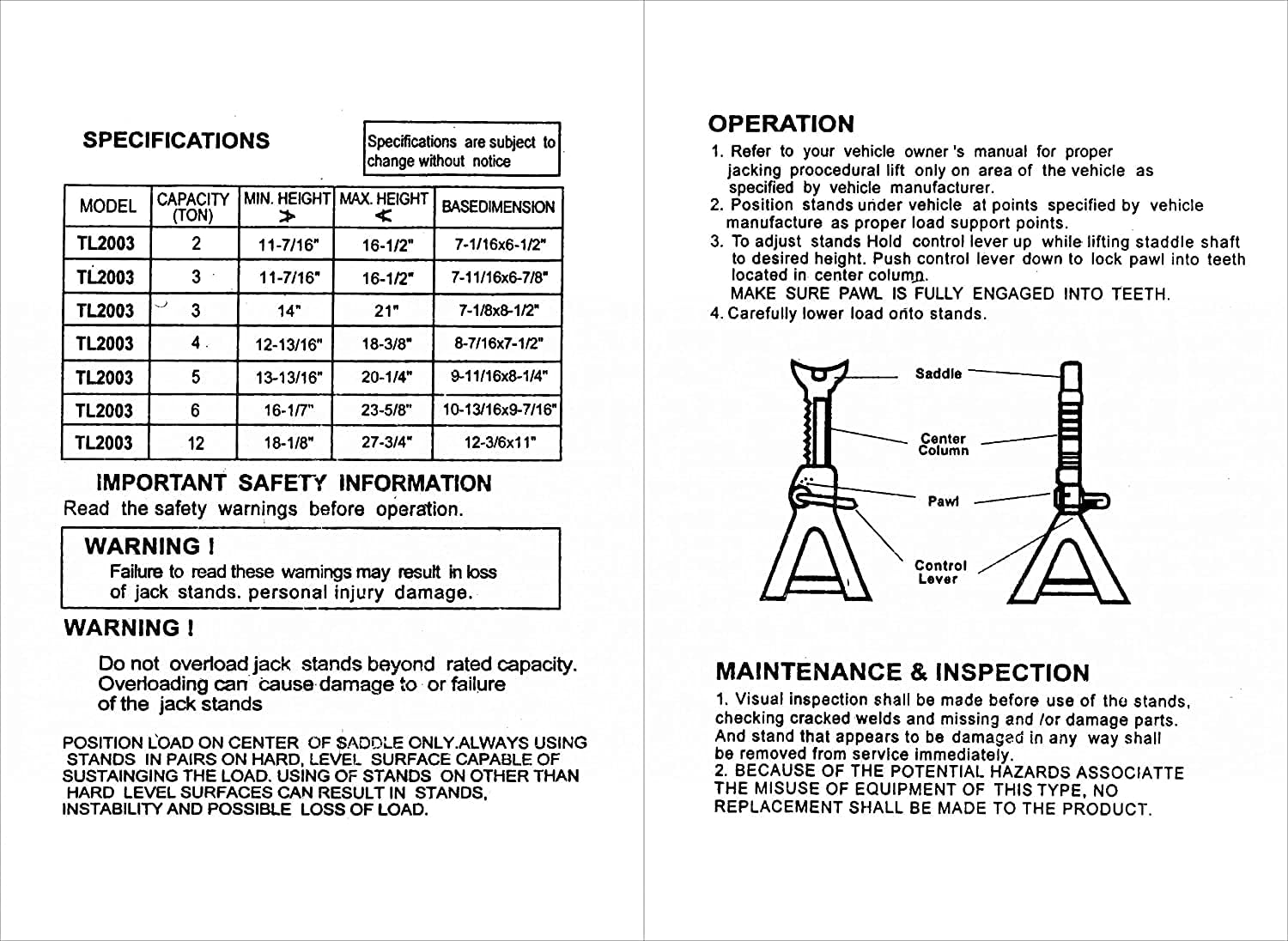 Jack Stands Set of 4PCS Heavy Duty Jack Stand 6 Ton/Pair Capacity Metal Steel Jack Stands Adjustable Height 11 1/2-16 1/2 Inch Self-Locking Car Lift Auto Repair Tools