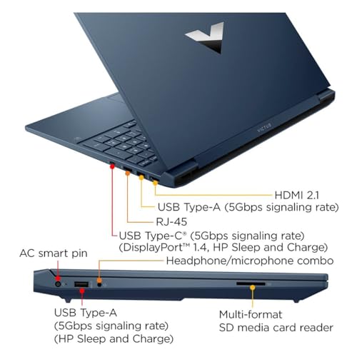 HP Victus Gaming Laptop, 15.6" FHD Display, 12th Gen 8-Core i5 12450H (Up to 4.40 GHz), GeForce RTX 3050, 32GB RAM, 1TB PCle 4.0, Backlit KB, Keypad, WiFi 6, RJ45, USB-C, PDG HDMI Cable, Win 11 Pro