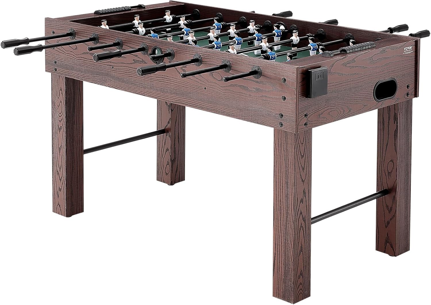 VEVOR Foosball Table, 55 inch Standard Size Foosball Table, Indoor Full Size Foosball Table for Home, Family, and Game Room, Soccer with Foosball Table Set, Includes 4 Balls and 2 Cup Holders