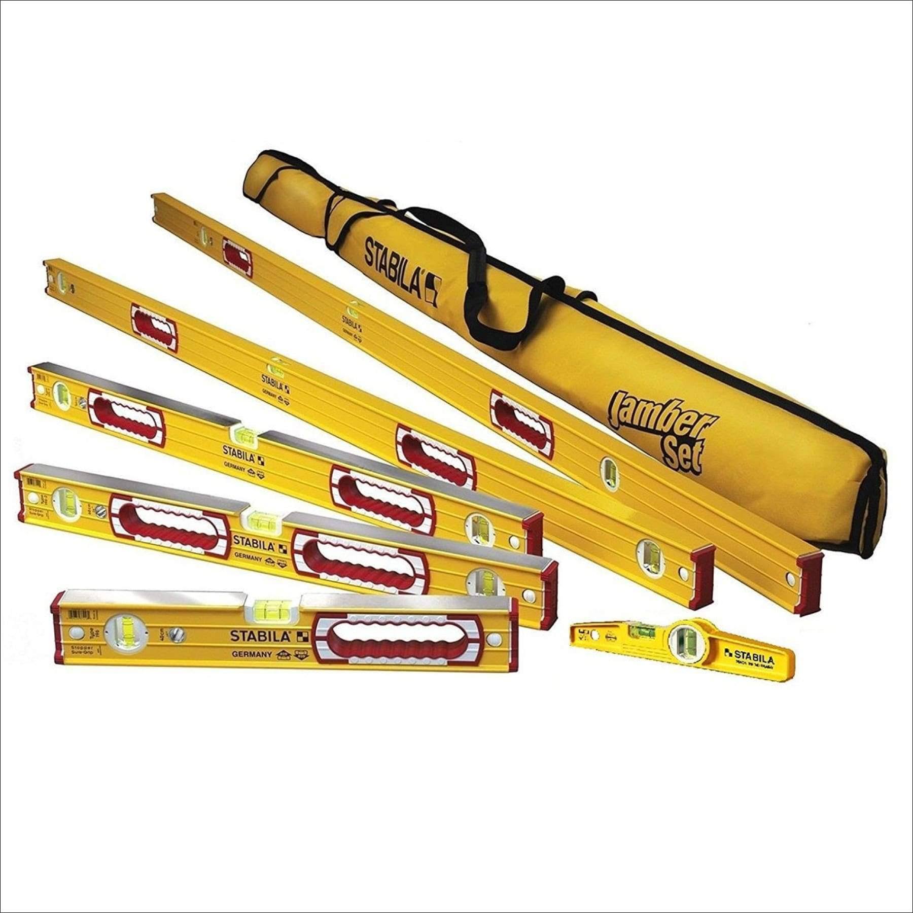 Stabila 196 Complete 6 Level Set Kit - 78 inch/48 inch/32 inch/24 inch/16 inch Torpedo u0026 Case