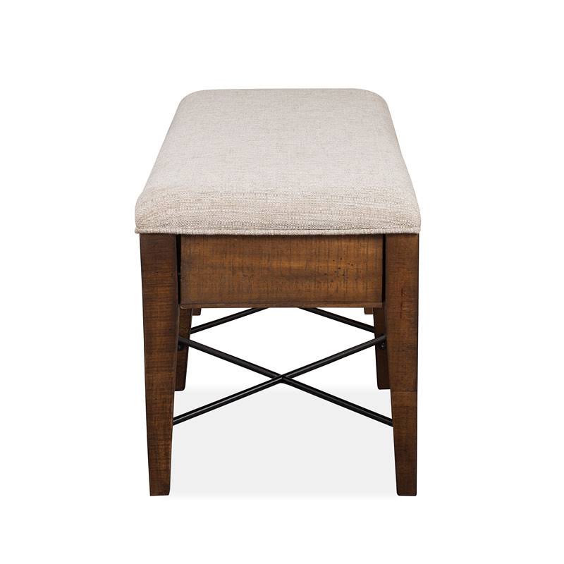 Magnussen Bay Creek Toasted Nutmeg Upholstered Bench