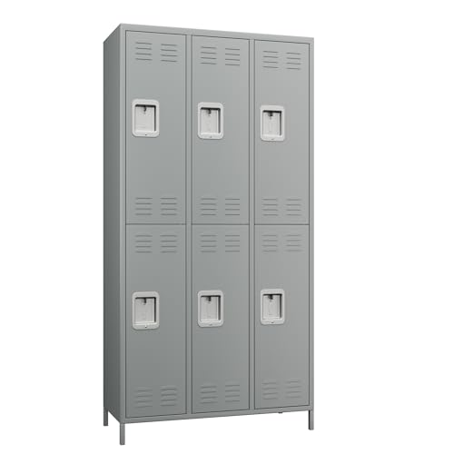 Metal Locker,5 Door Employee Storage Locker,72 inch Lockable Steel Storage Lockers for Home, Garage, Office Gym