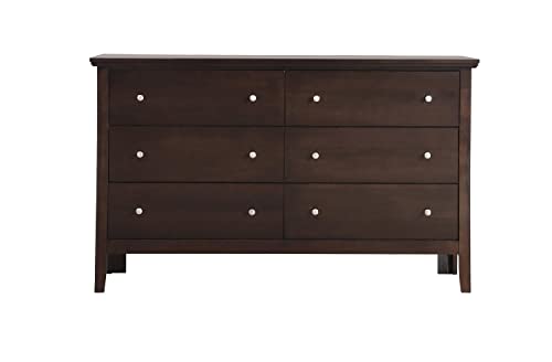 Glory Furniture Primo , White Dresser, 36"H X 59"W X 16"D,