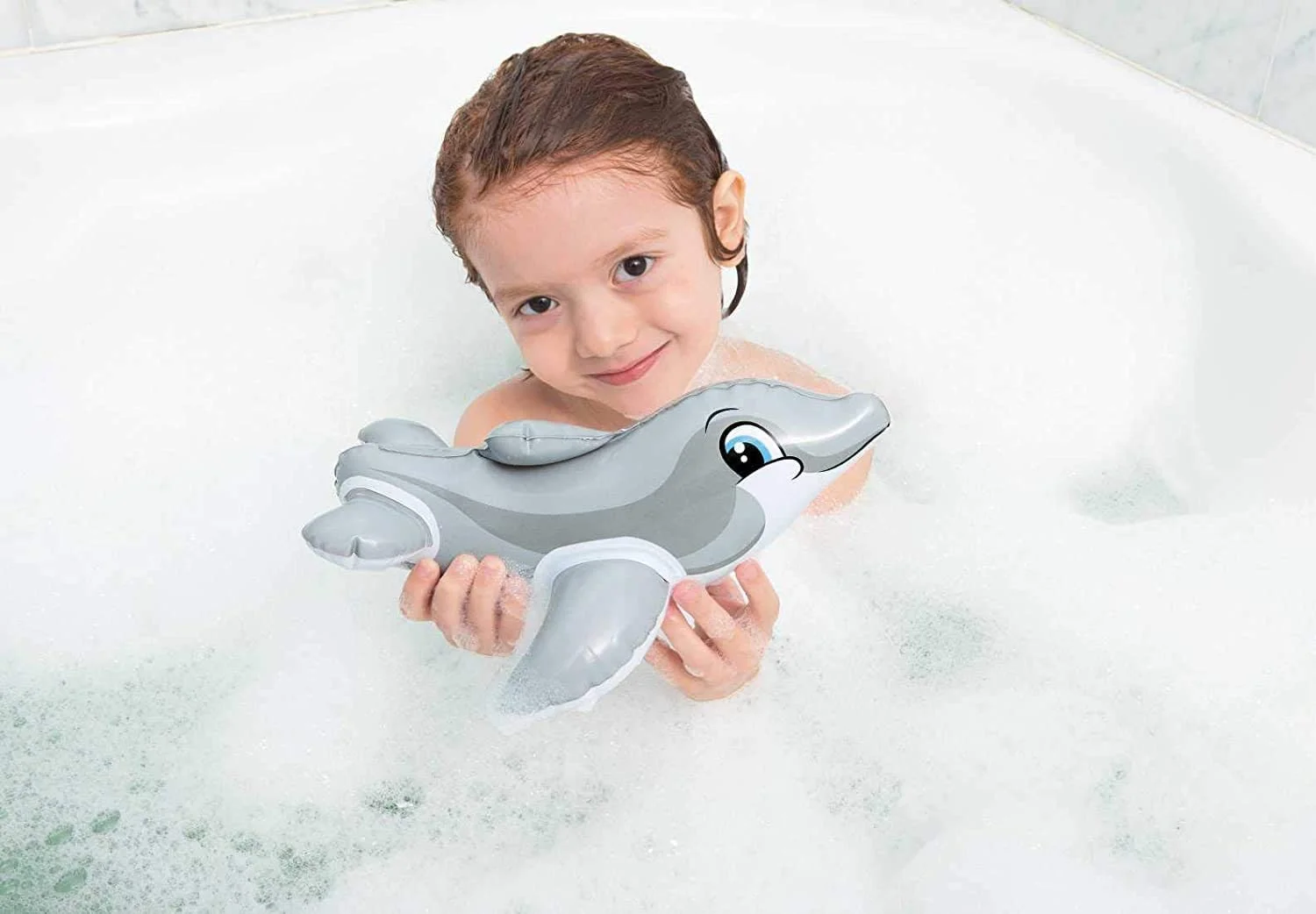 Intex Inflatable Bath Toys, Sea-Life Variety Set of 9: Tropical Fish, Whale, Turtle, Dolphin, Seal, and More