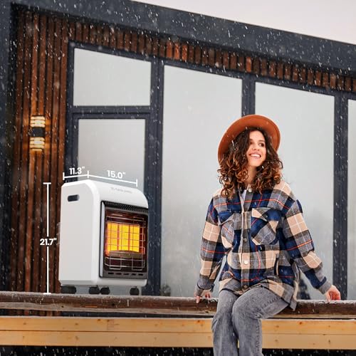 Gasland MHA18BN Propane Radiant heater, 18,000 BTU Warm Area up to 450 sq. ft, Portable LP Gas Heater for Garages, Workshops and Construction Sites, Ultra Quiet Propane Heater with LP Regulator Hose
