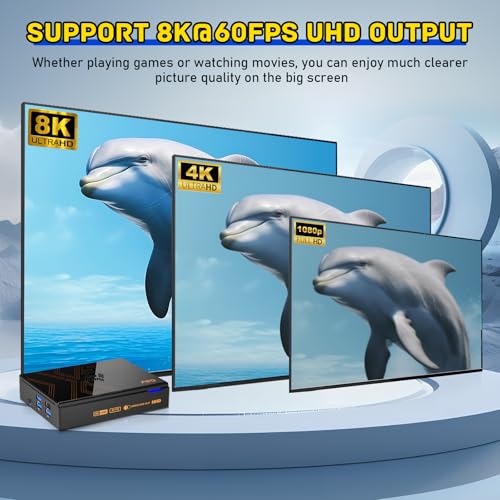 Kinhank Super Console X5 PRO Retro Game Console with 16000+Games,Rock Chip RK3588S,Emulator Console with Game&TV System,8K UHD Output,SATA 3.1,BT 5.0,Wireless Controllers