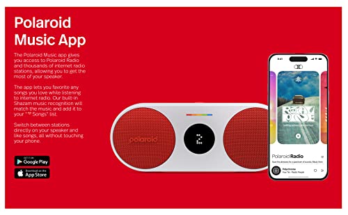 Polaroid P3 Music Player (Blue) - Retro-Futuristic Boombox Wireless Bluetooth Speaker Rechargeable with Dual Stereo Pairing