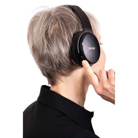 Zvox Av50 AccuVoice Noise Cancelling Bluetooth Headphones ,Black