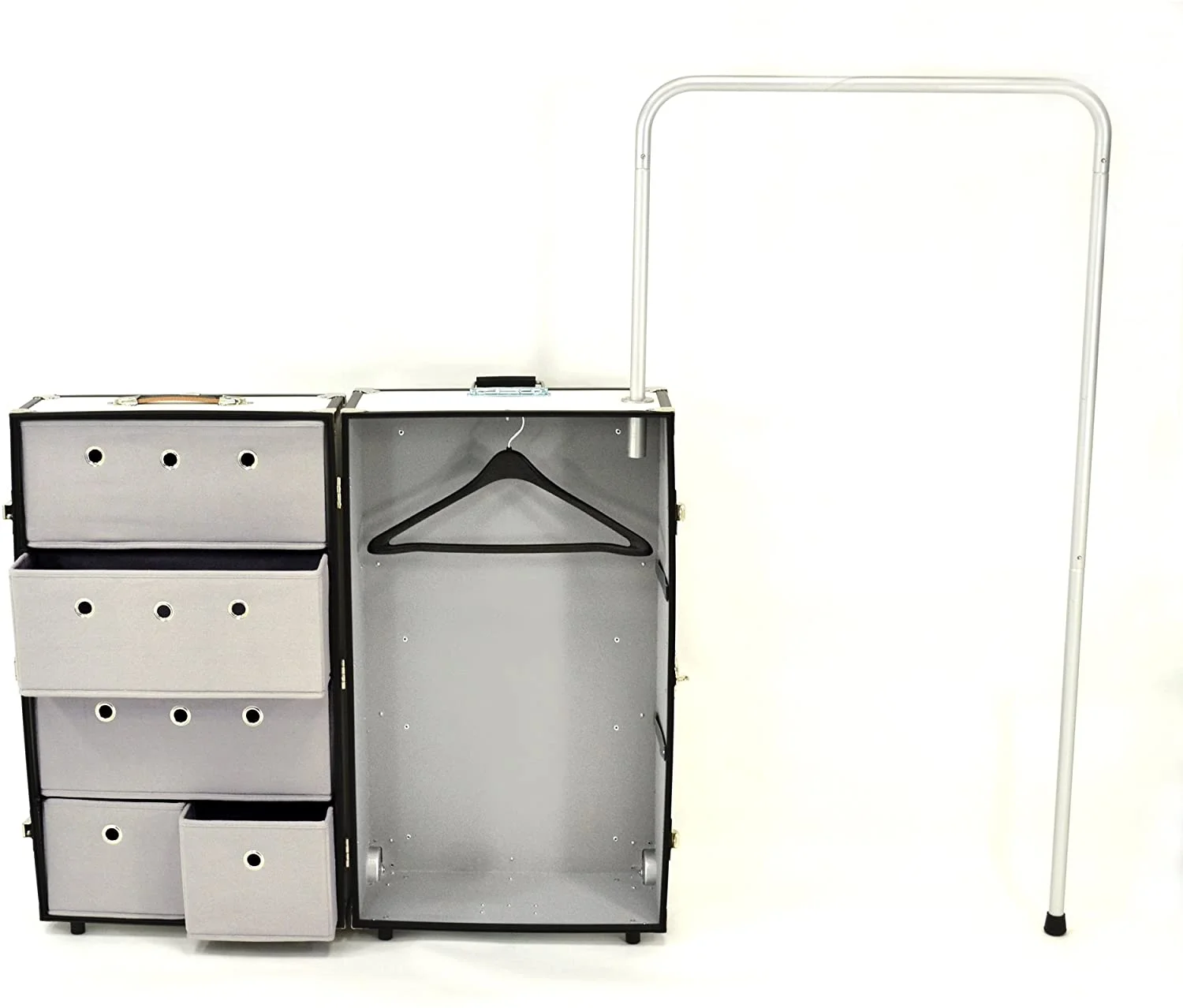 Rhino Trunk & Case Dance Star Wardrobe Travel Trunk with Mounted Wheels, Competitions, Recitals, & Long Trips 35"x21"x16" (Forest Green)