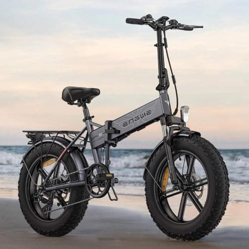 ENGWE Electric Bike for Adults, Foldable 1125W Peak Motor Ebike, 28Mph 80Miles Commuter E Bike with 52V 13AH Removable Battery, 20" x 3.0 Fat Tire Folding Electric Bicycle