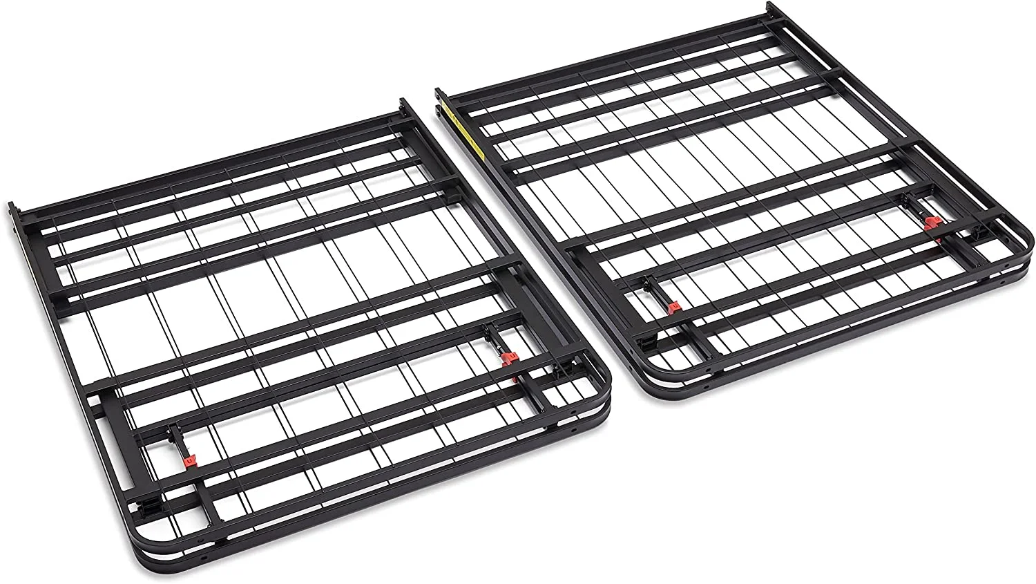 Foldable Metal Platform Bed Frame with Tool Free Setup 14 Inches High  Queen Black