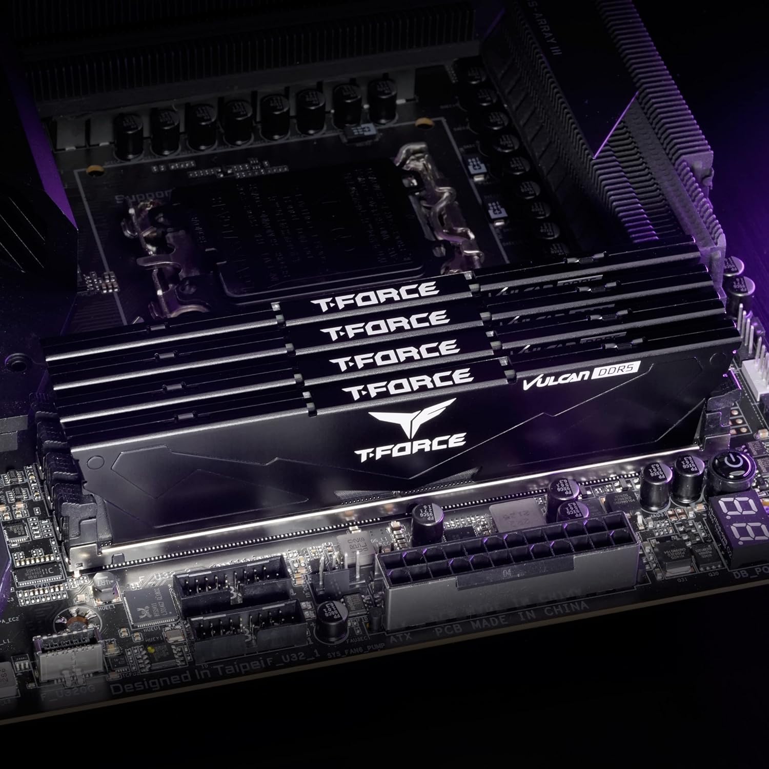 TEAMGROUP T-Force Vulcan DDR5 32GB Kit (2x16GB) 5200MHz (PC5-41600) CL40 Desktop Memory FLBD532G5200HC40CDC01 Bundle with CARDEA Zero Z440 1TB NVMe PCIe Gen4 M.2 2280 Gaming SSD TM8FP7001T0C311