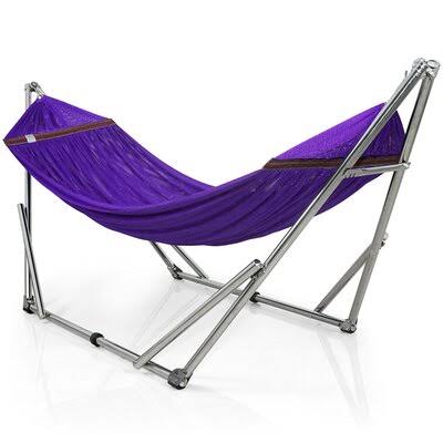 Alva Universal Double Camping Hammock with Stand Arlmont u0026 Co. Color: Purple