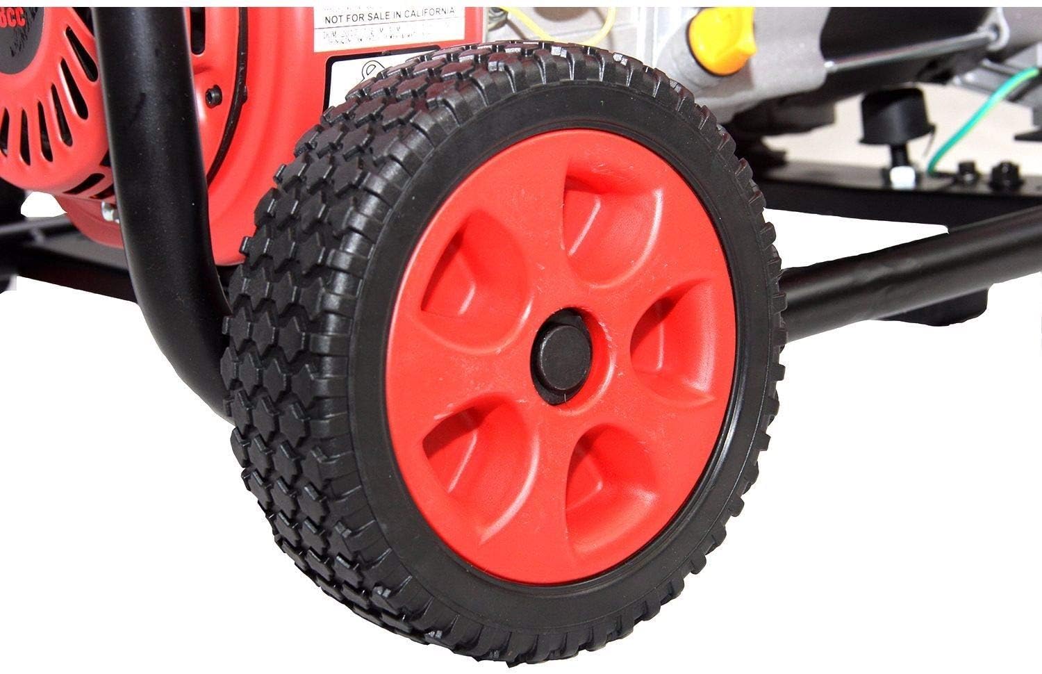 A-iPower AP4000 4,000-Watt Gasoline Powered Manual Start Generator, 4000 Watt, red