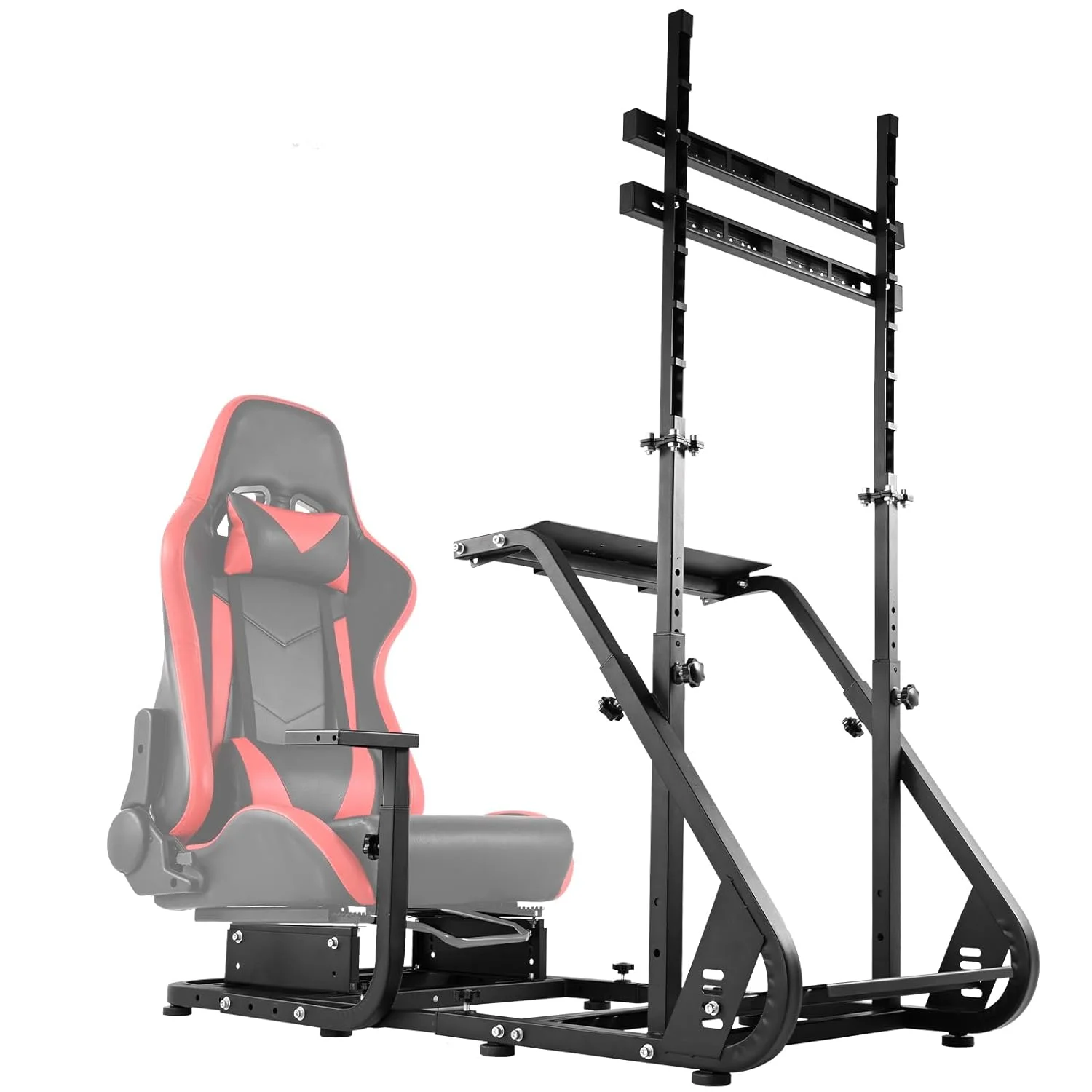 Supllueer Racing Simulator Cockpit Wheel Stand with Monitor Stand Fit Logitech Fanatec Thrustmaster